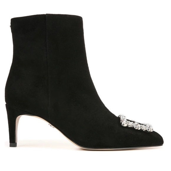 Sam Edelman Stunning Ulissa Luster Imitation Pearl Pointed Toe Bootie Size 5.5 - Picture 4 of 15